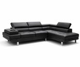 Vegas 5 Seater Sectional - Black