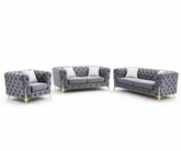 Turkish Tufted Sofa Set 3+2+1 - Grey