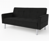 1515 - Sofa Bed - WITH ARMS - Black