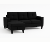 Jhonny Reversible Sectional - Black