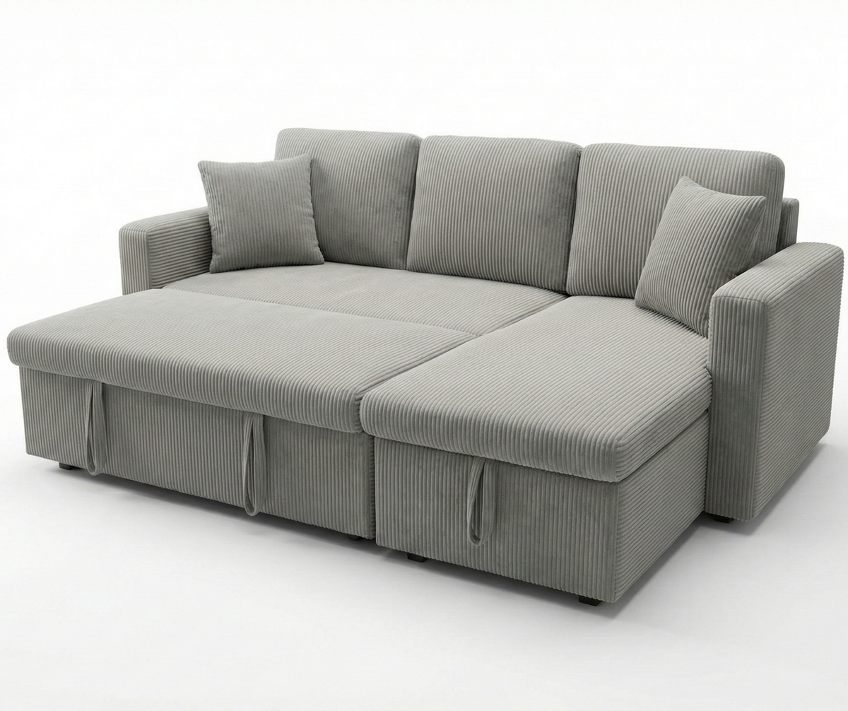 2508 Corduroy Sofabed - Grey