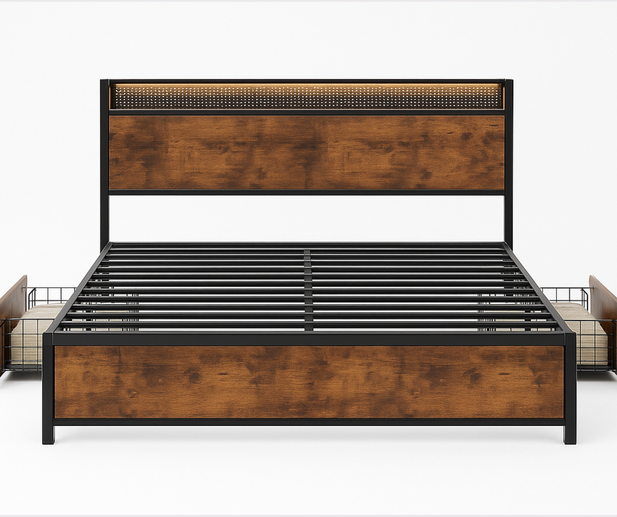 IF-5930 Storage Bed – Wood