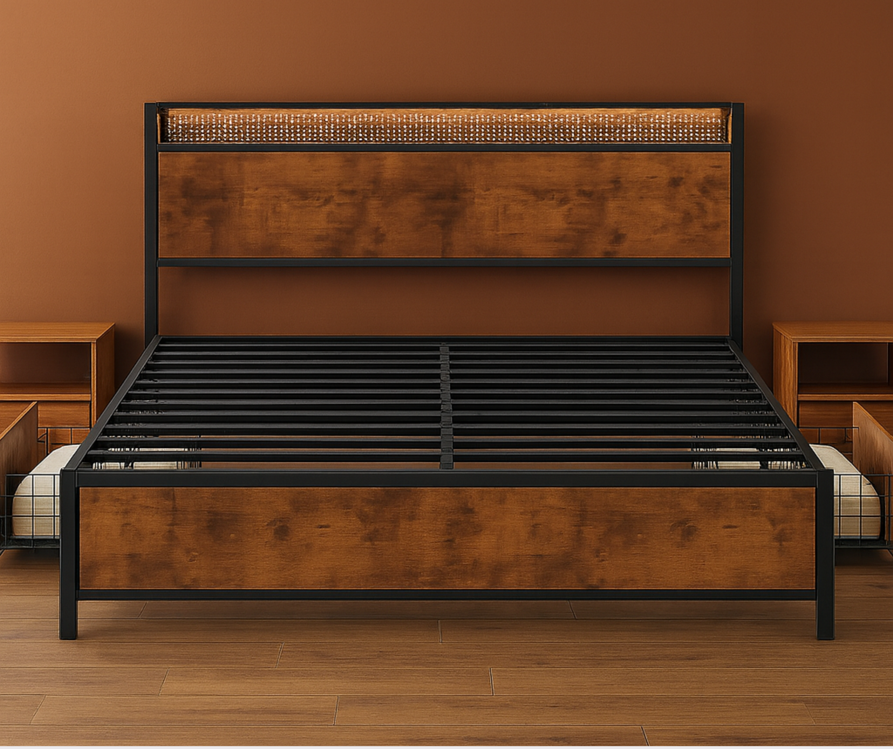 IF-5930 Storage Bed – Wood