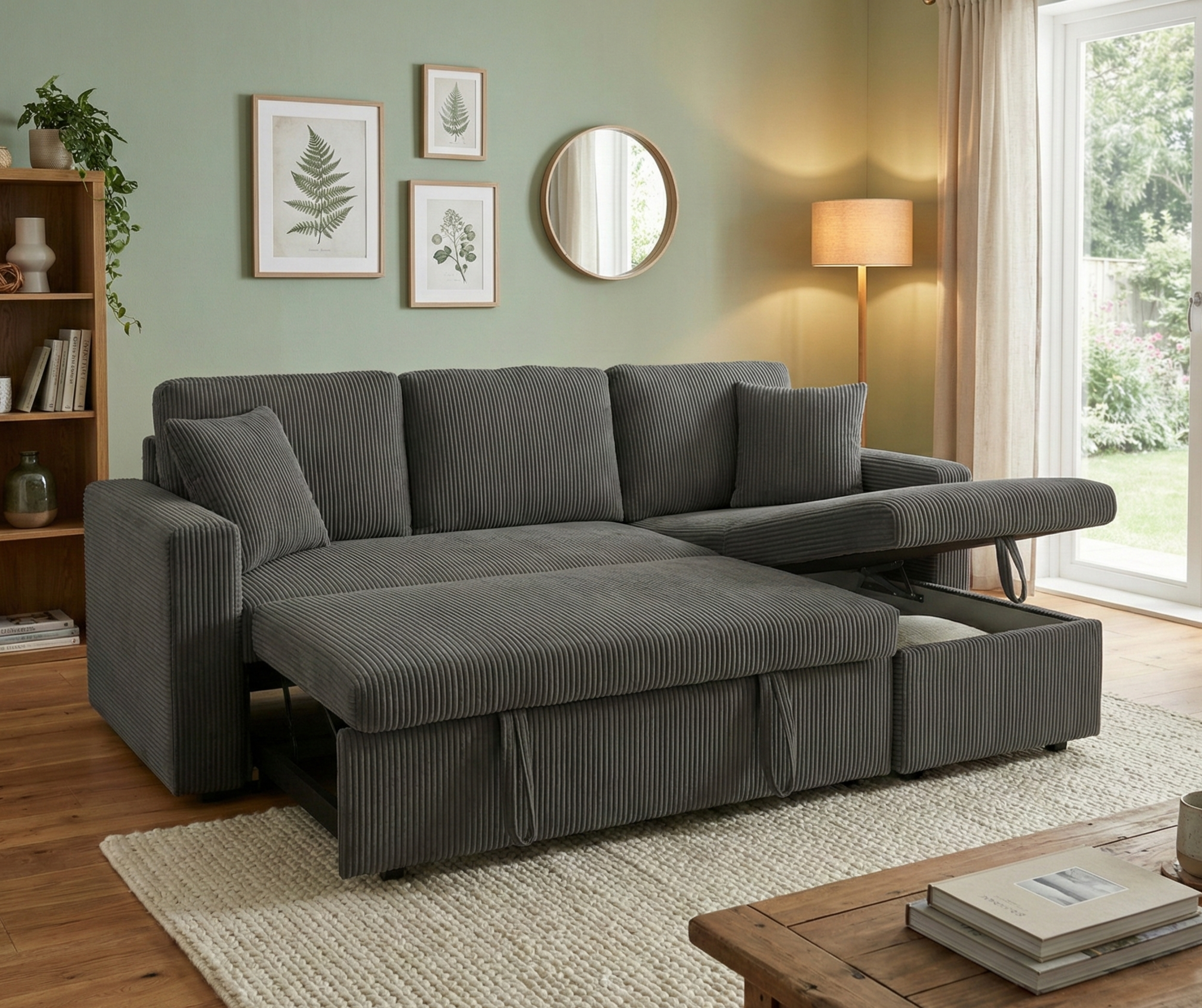 2508 Corduroy Sofabed - Black