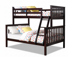 B-122 Wooden Bunk Bed (Single/Double) - Brown