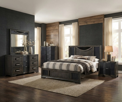 Jewel Bedroom Set - Wood Finish