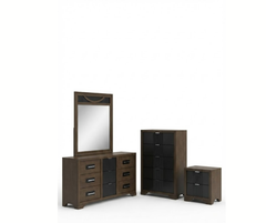 Jewel Bedroom Set - Wood Finish