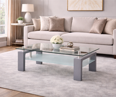 Coffee Table Mirror - 4 Legs - Grey