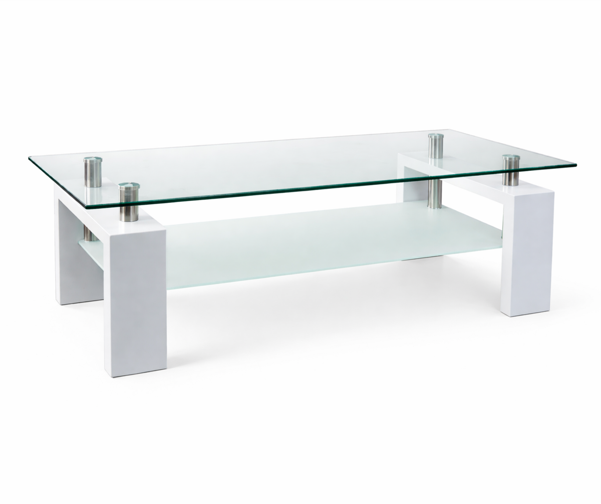Coffee Table Mirror - 4 Legs - White